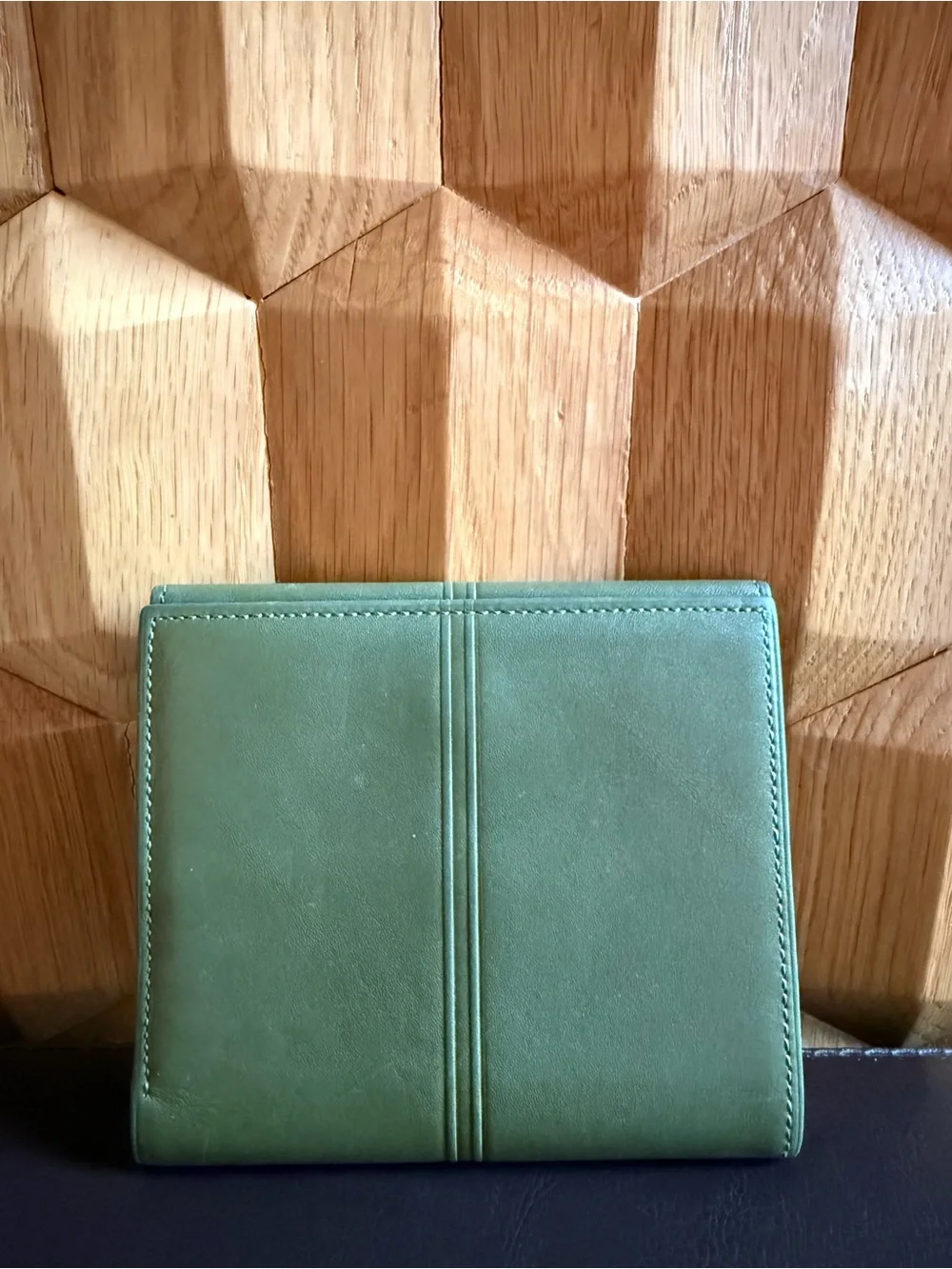 Givenchy Olive Green Leather Bi-fold Wallet